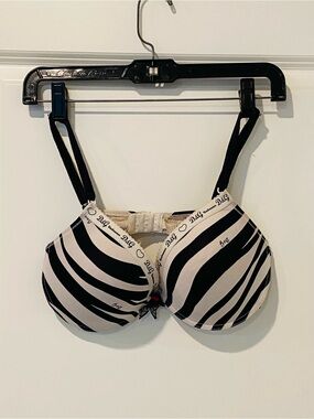 D&G  Black & Cream Zebra Underwire Bra Sz 36D